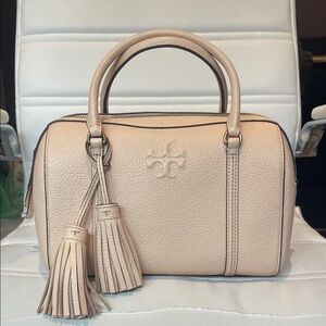 Tory Burch Cream Satchel Bag